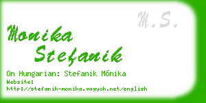 monika stefanik business card