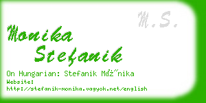 monika stefanik business card
